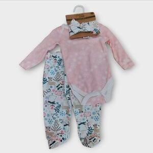 NWT Chick Pea 3 Pc  Winter Wonderland Set ~sz 3-6M